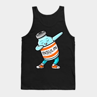 Type One Diabetes Dabbing Insulin Bottle Diabetes Awareness Month Tank Top